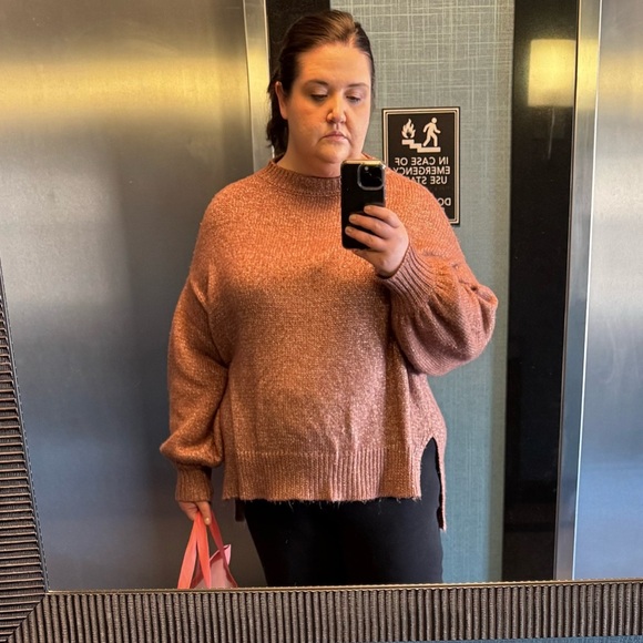 Ava & Viv - Oversized Cozy Brown Knit Sweater - Picture 1 of 11